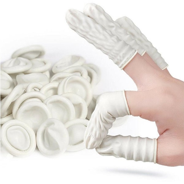 400PCS Finger Cots Latex Rubber Glove Nail Care