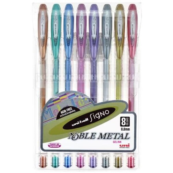 Uni-Ball Signo Noble Metallic Gel Pens - 8-Pack