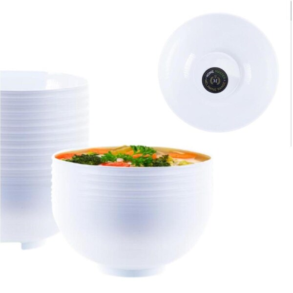 2PCS Scratch Resistant Bowls 17.5cm Home Master? Melamine Durable Chip Set Laksa Noodle