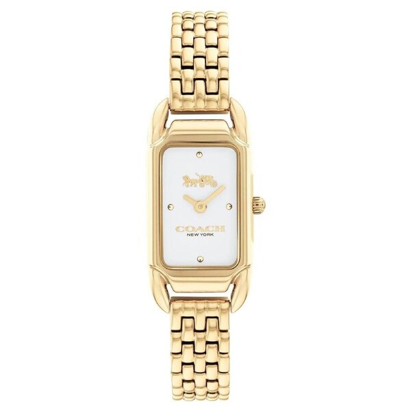Coach Cadie Gold Stainless Steel Silver White Dial Women's Watch - 14504036