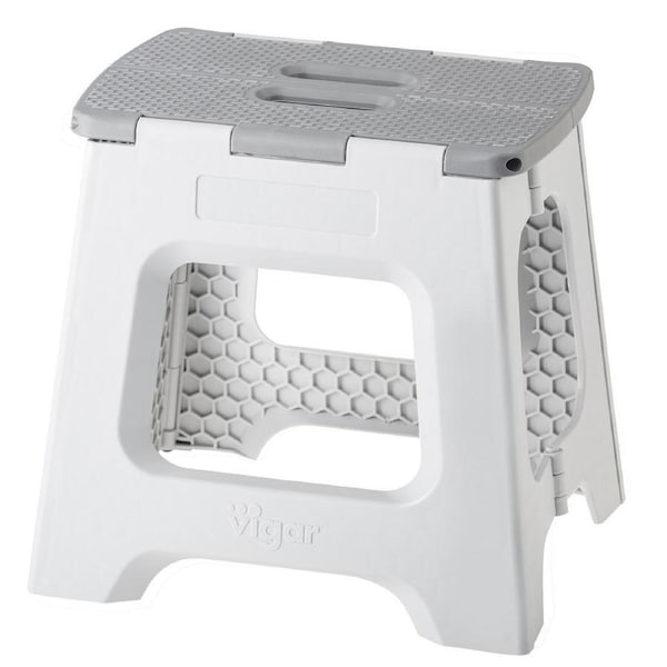 Vigar Folding Stool - Grey 23cm