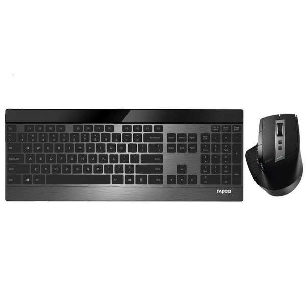 Rapoo Multi-mode Wireless Ultra-slim Keyboard & Mouse Bluetooth 3.0, 4.0, 2.4G M [9900M]