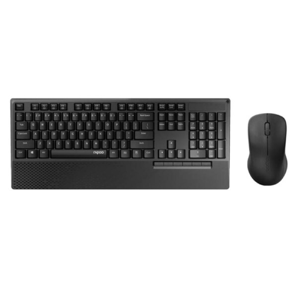 Rapoo Wireless Mouse and Keyboard Combo with Palm Res -1000DPI, Wireless 2.4G, 1 [X1960]