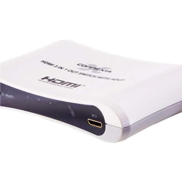 3 Way 55080 CONNEXIA 2 HDMI + 1 Mini HDMI Switcher with Remote Control