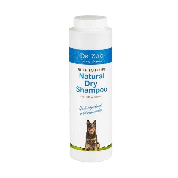 Ruff to Fluff 250 gram Dry Shampoo for Pets by Dr Zoo (Moo Goo)