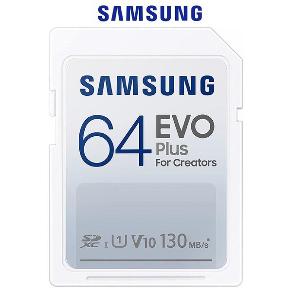 Samsung SD Card 64GB EVO Plus SDXC Class 10 V30 DSLR Video Camera Memory 130MB/s