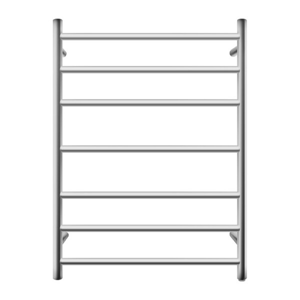 Stainless Steel Round Electric Heated Towel Rail Warmer Heater Rails Rack Wall Mounted Chrome 7 Bar