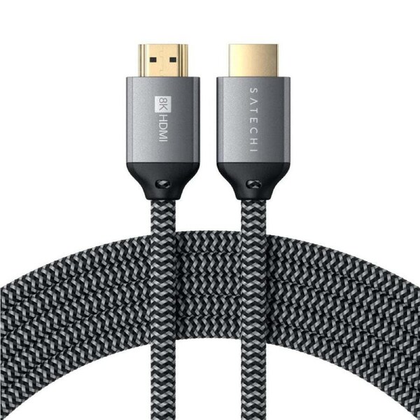 Satechi 8K Ultra HD High Speed HDMI 2m Braided Cable For Mac/PC/Laptop/Xbox/TV