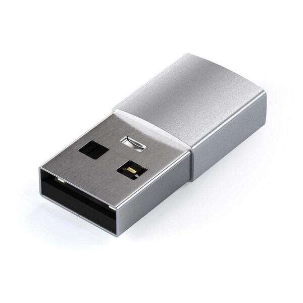 Satechi Aluminium USB-A Male to USB-C Female Data Adapter/Converter Space Grey