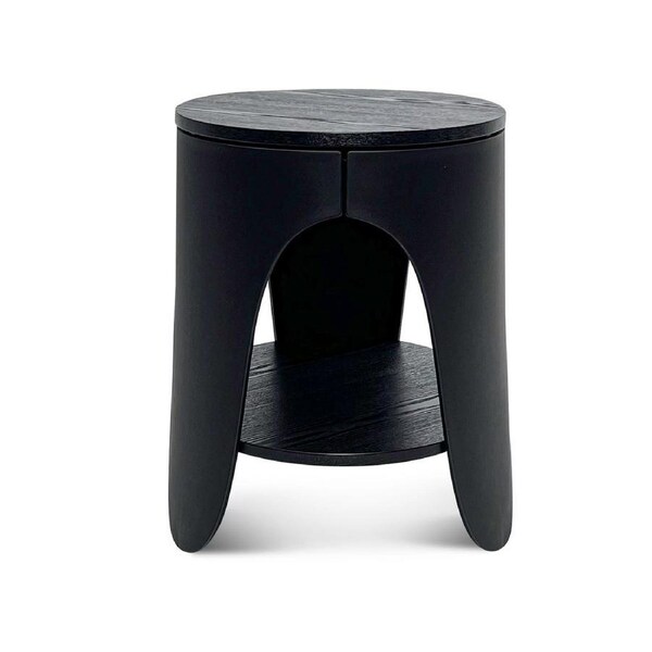 Jackson Round Side Table - Full Black