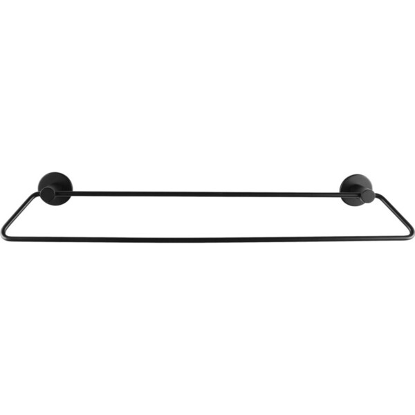 600mm Black Double Towel Rail Wall Mounted Drill Free Towel Rack