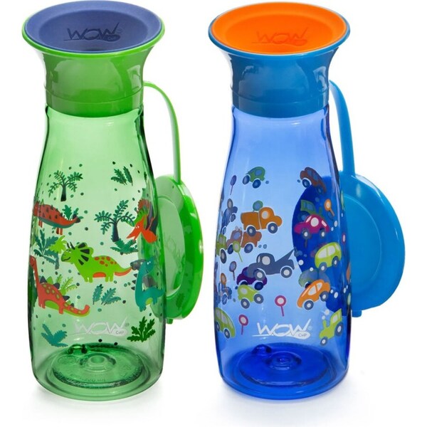 2x Wow Cup 360° 18cm Mini Drinking Cup 350ml Kids/Baby 6m+ Asstd BPA/Spill Free