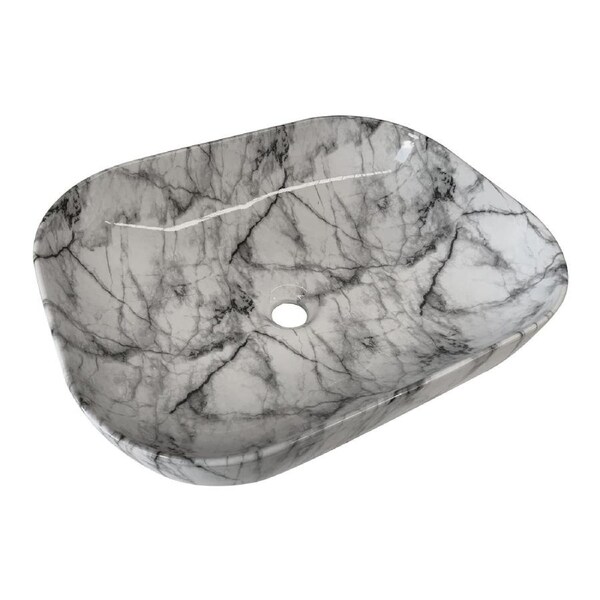 Modern Rectangle Above Counter Ceramic Wash Basin 485*395*145mm