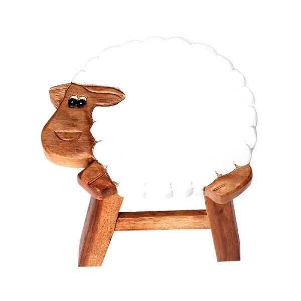 Children's Wooden Stool Shaun the Sheep Themed Chair Toddlers Step sitting Stool