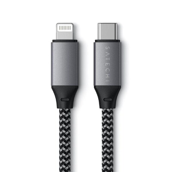 Satechi 25cm USB-C to Lightning Short Cable, Space Grey