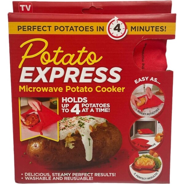 Microwave Potato Cooker - Reusable Perfect Potato Baked Steaming Express Sleeve