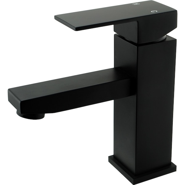 Brass Bathroom Basin Mixer Taps Square Mixer Tapware Faucet WELS Matte Black