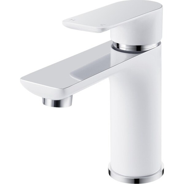 Bathroom Chrome White Basin Mixer Tap Sink Solid Brass Faucet WELS