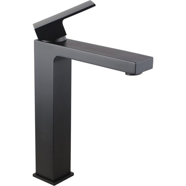 Black Basin Mixer Tap Brass Square Tall Faucet 5 STAR 5.0L/M