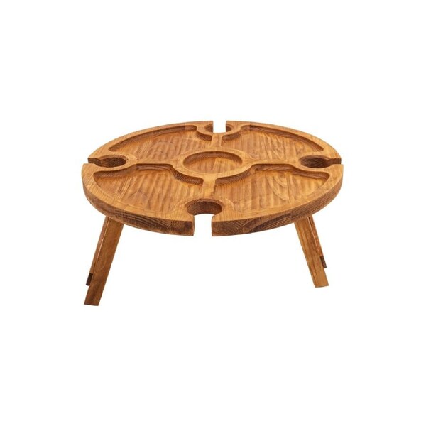 Outdoor Picnic Table Wooden Portable Folding Mini Wine Rack Picnic Table