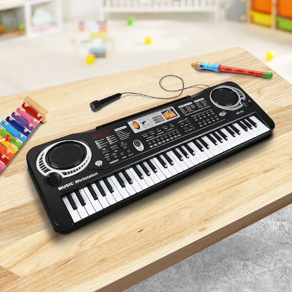 Mazam 61 Keys Piano Keyboard Electronic Musical Kids Toy Gift With Microphone