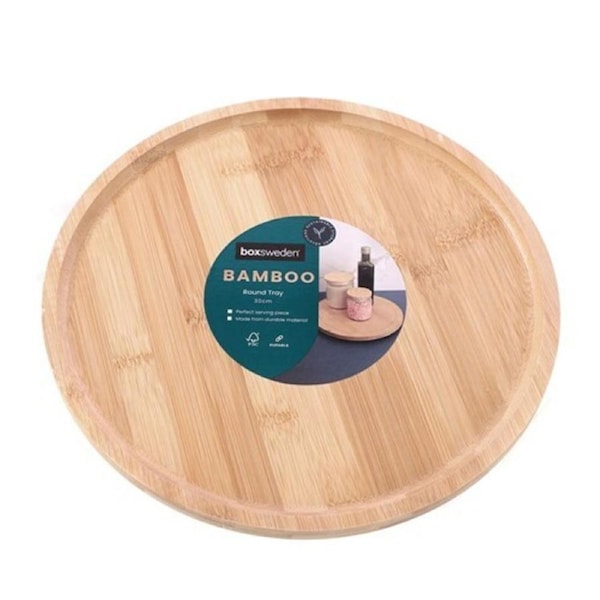 Bamboo Serving Tray Plate 30cm