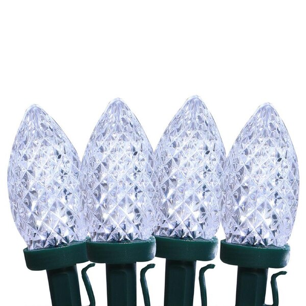C9 Pinecone String Lights 50 LED Cool White