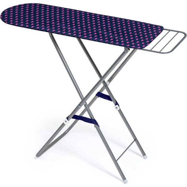 Bayer 55cm Ironing Board Kids Pretend Play Toy Dark Blue/Pink Hearts For Doll 5+