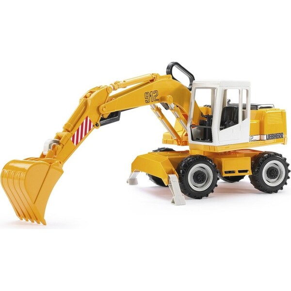 Bruder 39cm Liebherr Wheeled Excavator 1:16 Digger Kids Vehicle Toy 3y+ Yellow