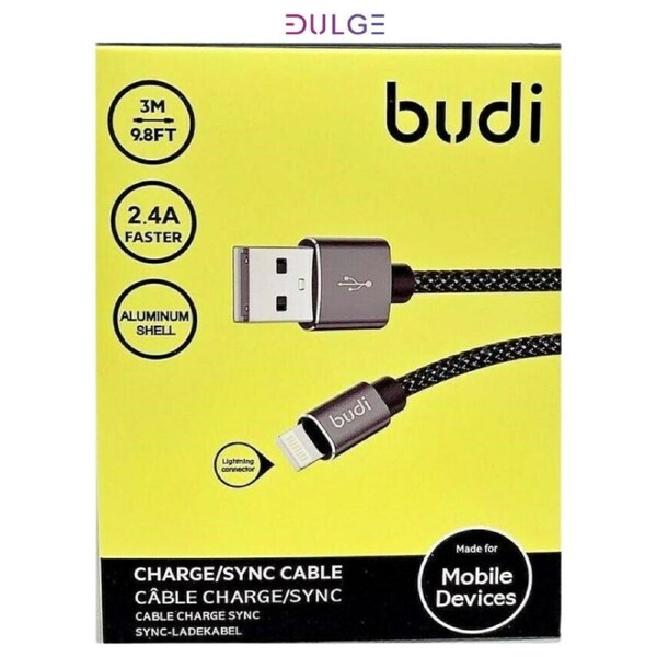 Budi 3 Meter iphone USB Fast Charging Super Durable Cable