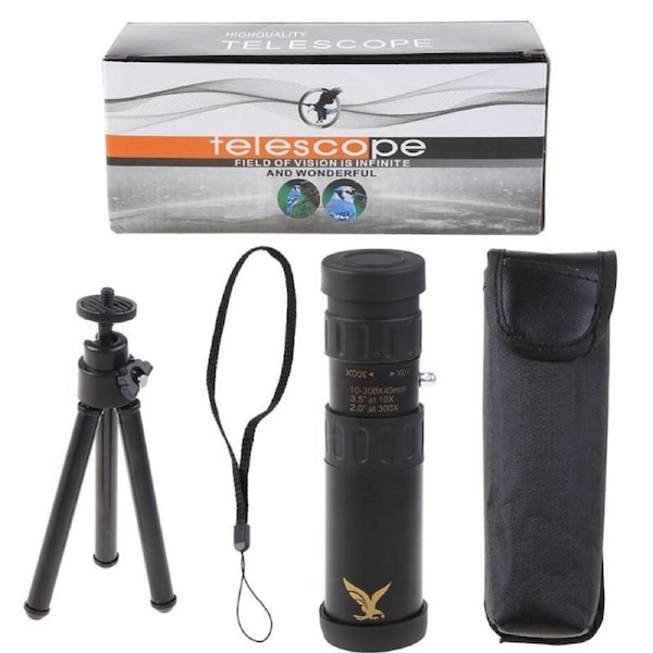 1 Only Mini Telescope with SmartPhone Holder Metal Telescope Monocular 300x40 Zoom