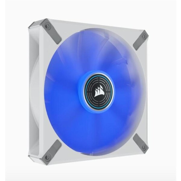 CORSAIR ML ELITE Series, ML140 LED ELITE WHITE, 140mm Magnetic Levitation Blue LED Fan with AirGuide, Single Pack