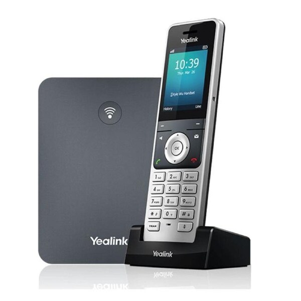 YEALINK W76P High-Performance IP DECT Solution including W56H Handset and W70B Base Station, Up to 20 simultaneous calls, Flexible Noise Reduction