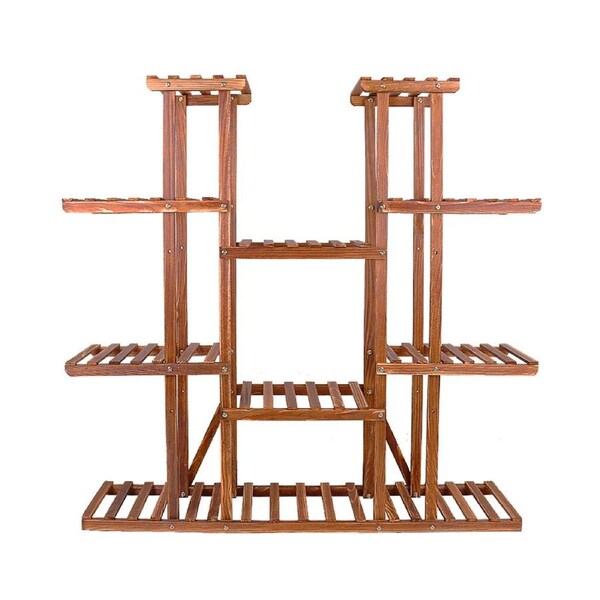 Large Wood Plant Stand Shelf