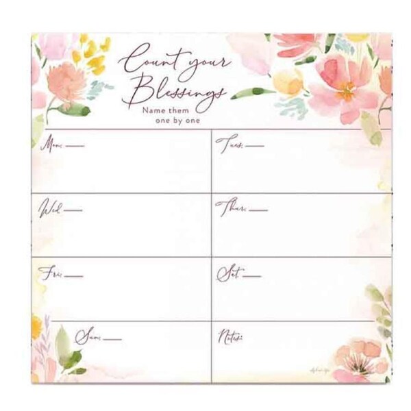 Legacy Undated Weekly Reminder Count Your Blessings Tear Off Pages Magnetic