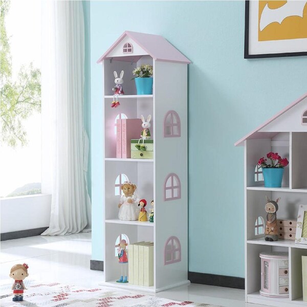 ALL 4 KIDS Manhattan Pink Dollhouse Bookcase