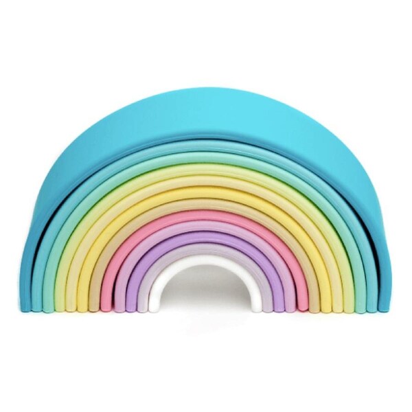 Dena Toys 12pcs Pastel Rainbow Stacking Toy