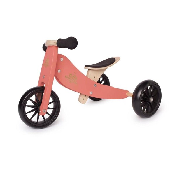 Kinderfeets Tiny Tot 2-in-1 Trike Balance Bike - Coral