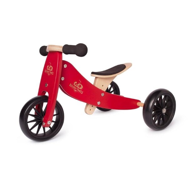 Kinderfeets Tiny Tot 2-in-1 Trike Balance Bike - Cherry Red