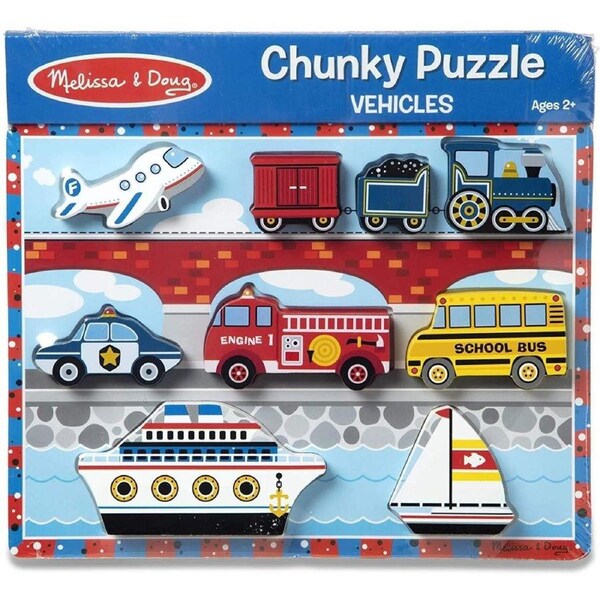 Melissa & Doug Vehicles Chunky Puzzle