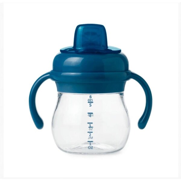 Oxo Tot Grow Soft Spout Cup With Removable Handles - Navy