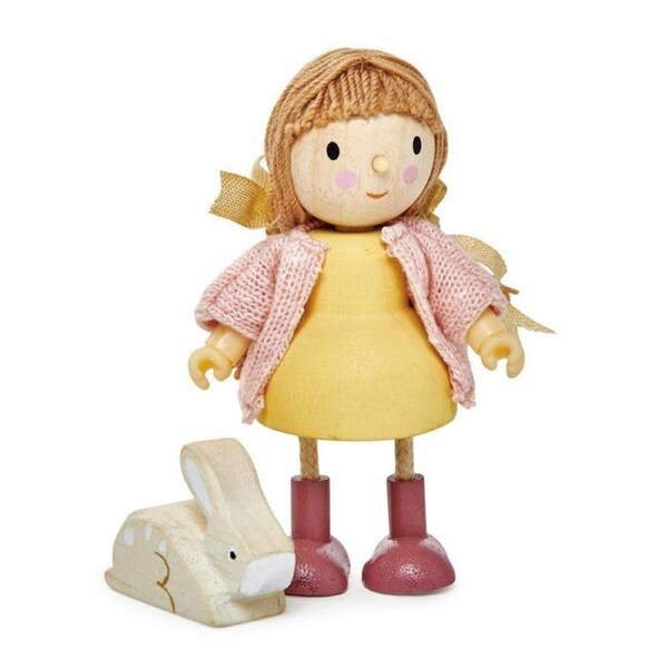 Tender Leaf Toys Doll Amy with Flexible Limbs & Her Rabbit