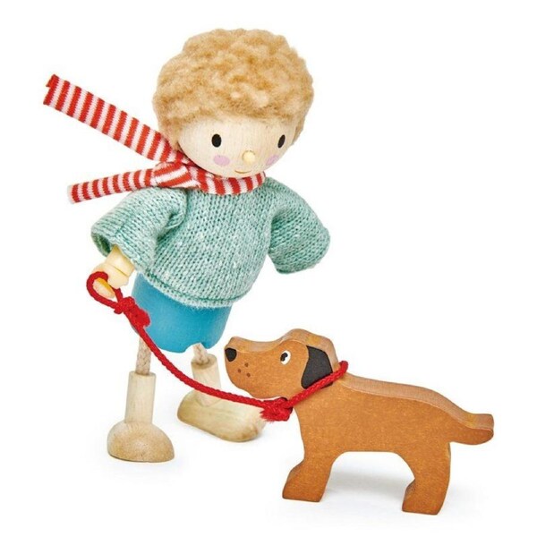 Tender Leaf Toys Doll Mr Goodwood with Flexible Limbs & His Dog