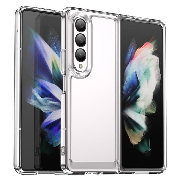 ZUSLAB Galaxy Z Fold 4 Case Slim Hybrid Shockproof Protective Transparent Hard Back Cover for Samsung - Clear