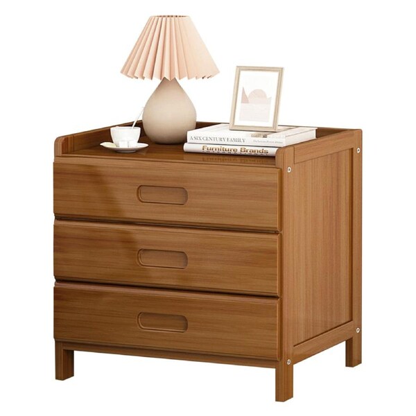 Bamboo Bedside Table Nightstand Storage Bedroom Sofa Side Stand