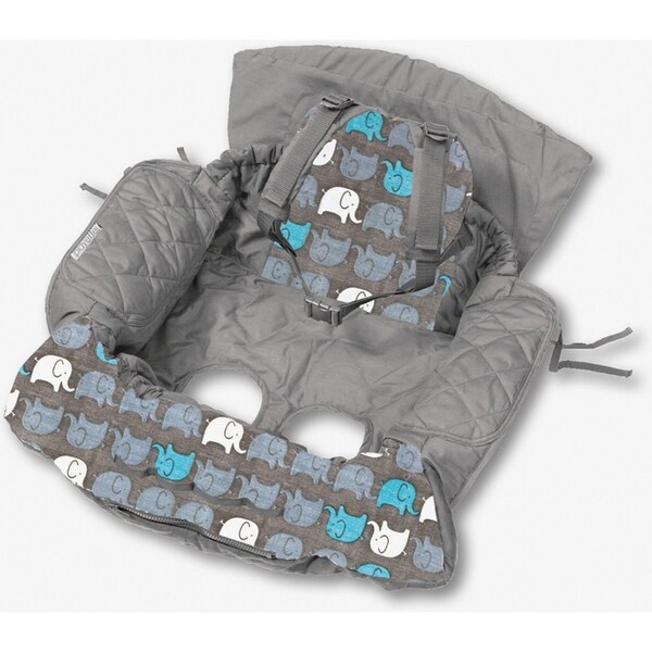 Playette Protective Cover For Shopping Trolley/Baby High Chair Elephant Grey