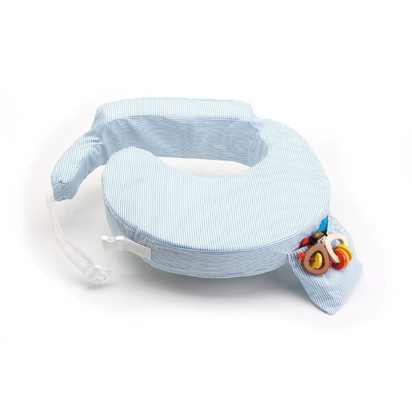My Brest Friend Baby Nursing/Breastfeeding Support Pillow w/ Pocket Blue Stripe