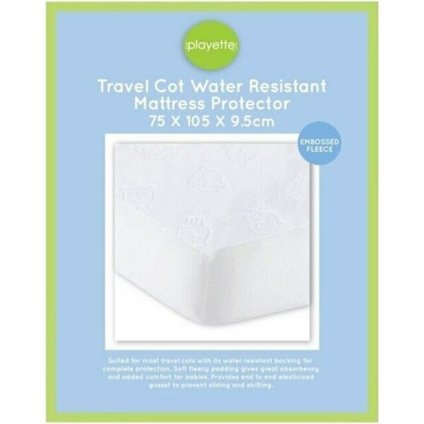 Playette Baby/Toddler Bed Travel Cot 70x100cm Water Resistant Pad Sheep White