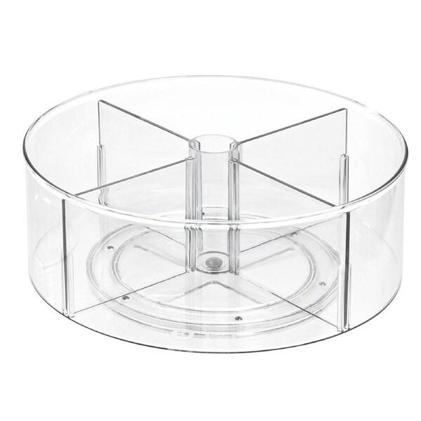 iDesign The Home Edit Deep Divided Storage/Organiser Turntable/Lazy Susan 29cm