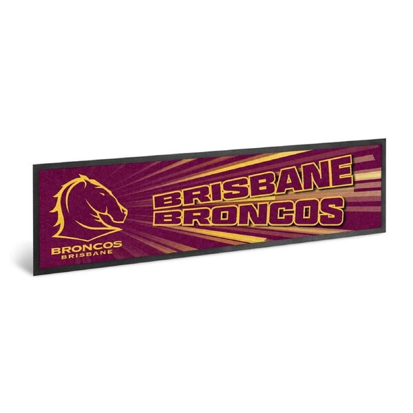 Brisbane Broncos NRL Bar Mat Runner Team Logo Special Edition 2024